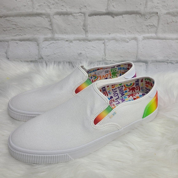 TOMS Baja Unity Slip-On Sneakers | White | Size 11.5 | NIB | Casual Comfort S - Picture 9 of 13